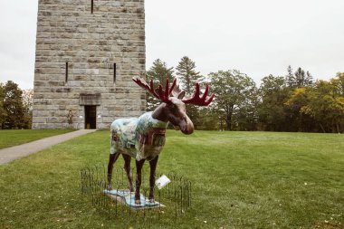 Bennington, Vermont - 1 Ekim 2019 New England 'ın Bennington kasabasındaki Bennington Muharebesi anıtı.