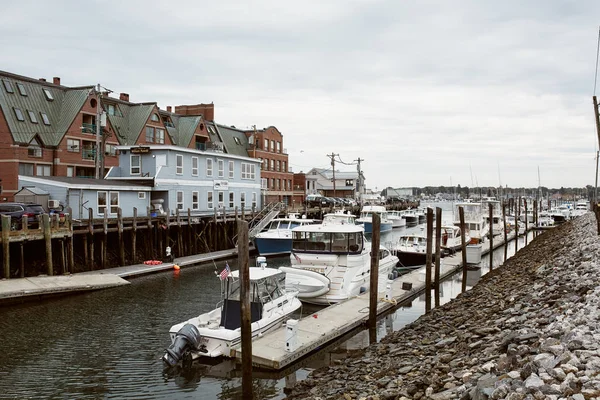 Portland Maine Septiembre 2019 Muelle Pesca Comercial Distrito Old Port — Foto de Stock