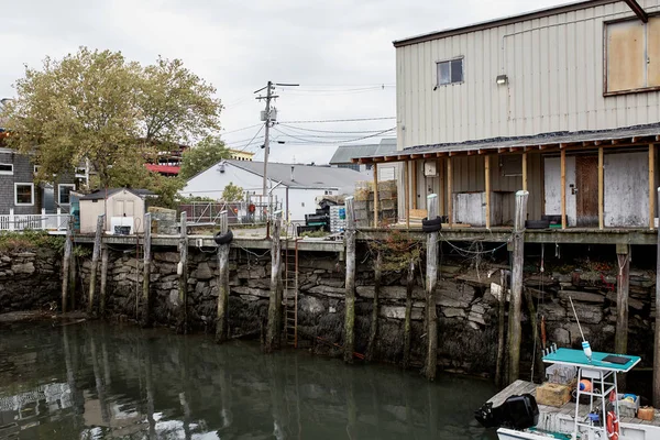 Kommersiellt Fiske Med Staplar Hummerfällor Det Gamla Hamnområdet Portland Maine — Stockfoto