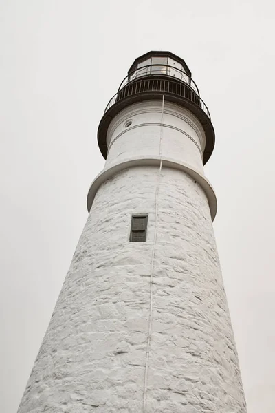 Portland Head Leuchtturm Museum Einem Kalten Und Stürmischen Herbsttag Kap — Stockfoto