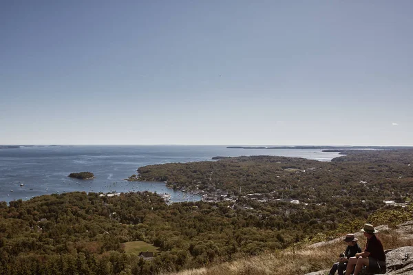 Camden Maine Settembre 2019 Visione Turistica Penobscot Bay Dalla Cima — Foto Stock