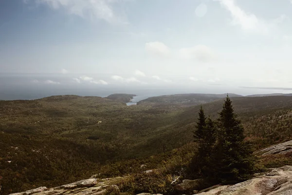 Uitzicht Maine Kustlijn Verte Van Cadillac Mountain Mount Desert Island — Stockfoto