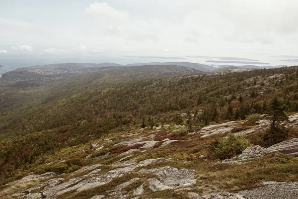 Uitzicht Maine Kustlijn Verte Van Cadillac Mountain Mount Desert Island — Stockfoto