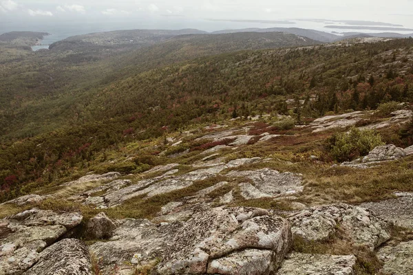 Uitzicht Maine Kustlijn Verte Van Cadillac Mountain Mount Desert Island — Stockfoto