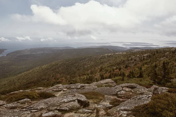 Uitzicht Maine Kustlijn Verte Van Cadillac Mountain Mount Desert Island — Stockfoto