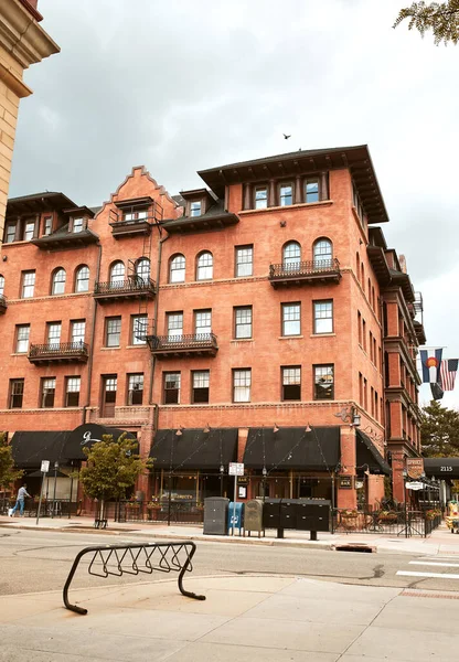 Boulder Colorado Maj 2020 Exteriör Hotel Boulderado Beläget Nära Pearl — Stockfoto