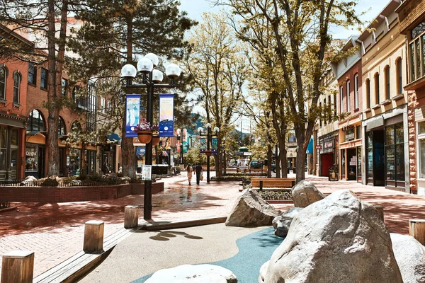 Boulder Colorado May 2020 Shops Business Restaurants Pearl Street Mall — 스톡 사진