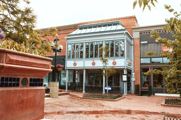 Boulder Colorado Mayo 2020 Tiendas Comercios Restaurantes Largo Pearl Street — Foto de Stock