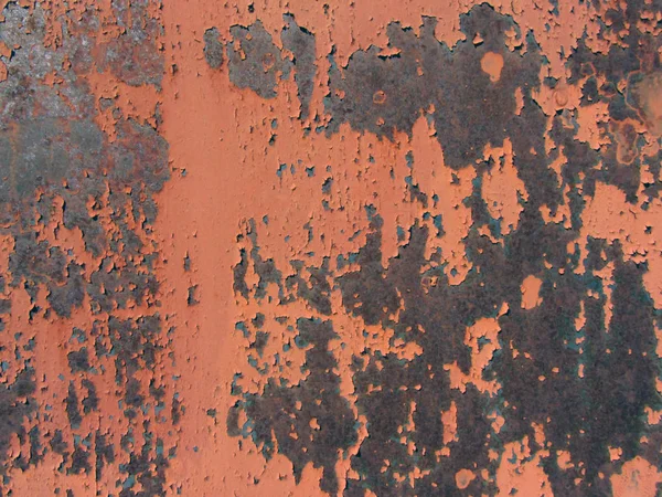 Son Derece Ağır Paslı Metal Çelik Sac Ile Pul Soyulmuş — Stok fotoğraf