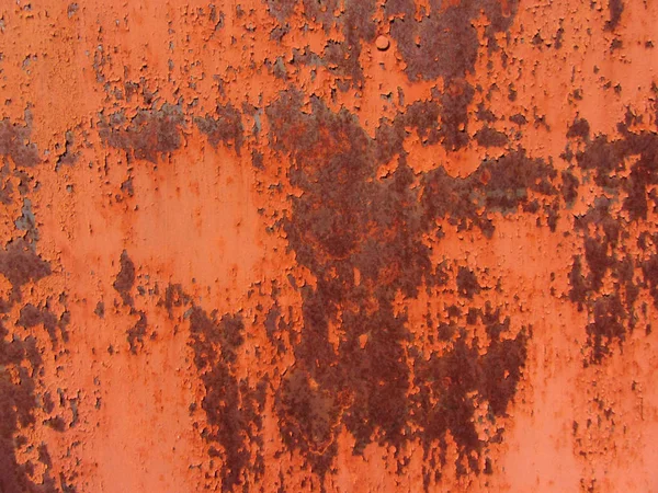 Son Derece Ağır Paslı Metal Çelik Sac Ile Pul Soyulmuş — Stok fotoğraf