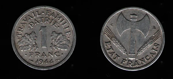 Moneda de Francia 1 Franco 1944 —  Fotos de Stock