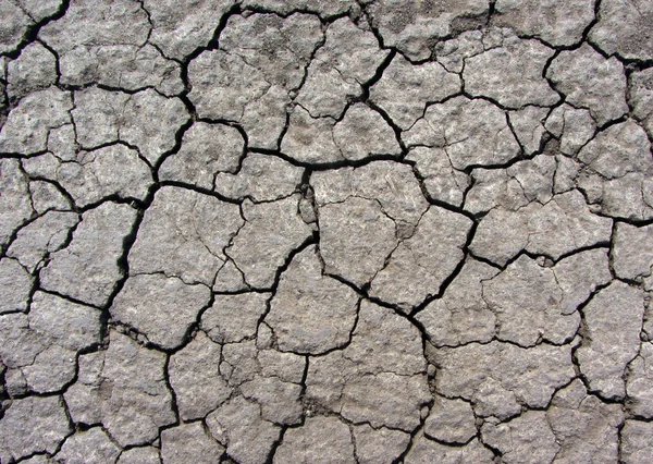 Cracks in the dried soil in arid season as a texture. Drought concept. — Stock Photo, Image