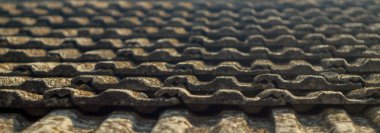 Bir çatı üzerinde eski eski vintage kil zona fayans.