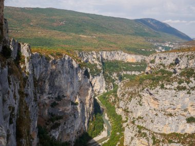 Fransa'da Gorge du Verdon bir görünüm.
