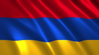 3D animasyon 4 k bayrağı Amenia ipek ve gölge büyüleyici