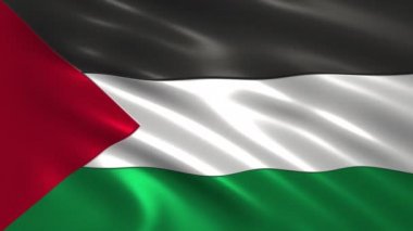 İpek ve gölge 3D animasyon 4 k bayrağı Filistin büyüleyici