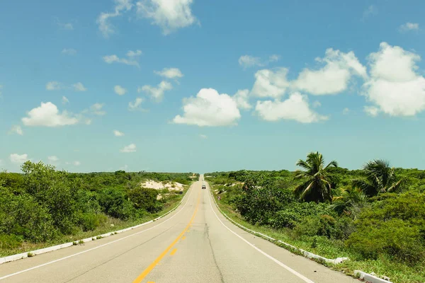 road and blue sky