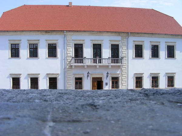 Palacio del complejo del castillo con azulejo rojo en el techo —  Fotos de Stock