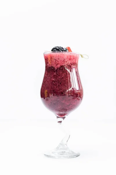 Čerstvé Smoothie Ovocem Bílé Pozadí — Stock fotografie