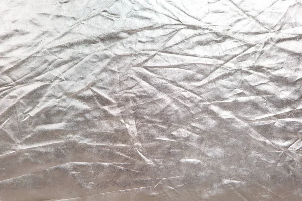 Textura abstrata. Crumpled prata metálico tecido brilhante fundo. Copiar espaço para texto. Horizontal e vertical. Celebração, conceito de férias, colheita para simular . — Fotografia de Stock