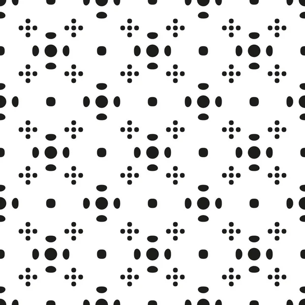 Naadloze Polka Dot Patroon Zwarte Stippen Met Vis Ogen Effect — Stockvector