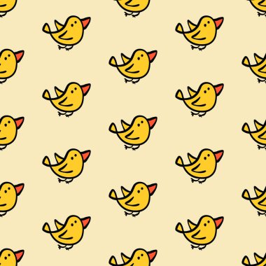 Sarı kuşlar el ele uçuyor, kusursuz desenler çiziliyor.