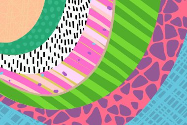 Yaratıcı sanat arka plan el canlı renklerde çizilmiş. Kolaj. Vektör. Afiş afiş kartı kapak davetiye pankart broşürü veya üstbilgi için dokular