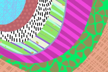 Yaratıcı sanat arka plan el canlı renklerde çizilmiş. Kolaj. Vektör. Afiş afiş kartı kapak davetiye pankart broşürü veya üstbilgi için dokular