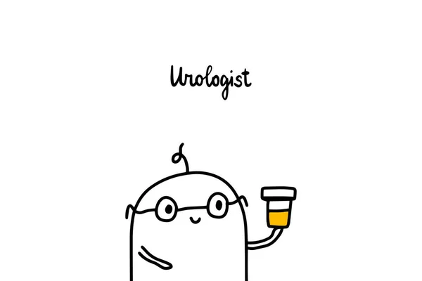 Urologist hand drawn vector illustration. Men doctor in cartoon style. — Stock Illustration Urologist hand drawn vector illustration. Men doctor in cartoon style. Royalty Free Stock Vectors
