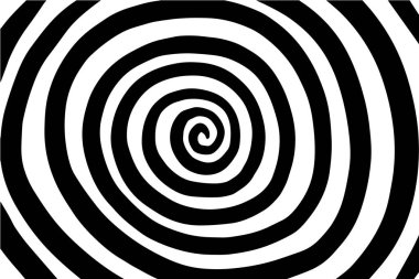 Spiral el çizimi vektör çizimi soyut minimalizm biçimi