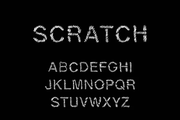 Scratch ilustración vectorial dibujado a mano en el estilo de dibujos animados efecto lápiz grabado — Archivo Imágenes Vectoriales
