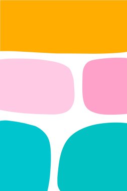 Soyut arka plan eli turuncu turkuaz renkler çizdi