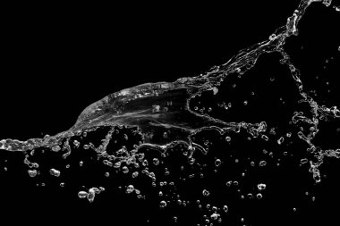 Mavi su sıçraması beyaz arkaplanda izole edildi