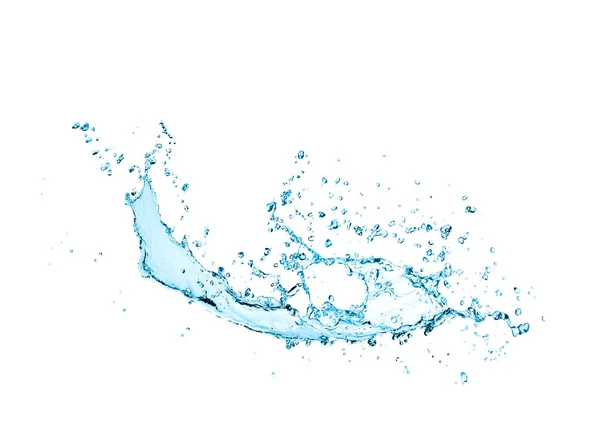 Wasserspritzer isoliert auf weißem Hintergrund — Stockfoto