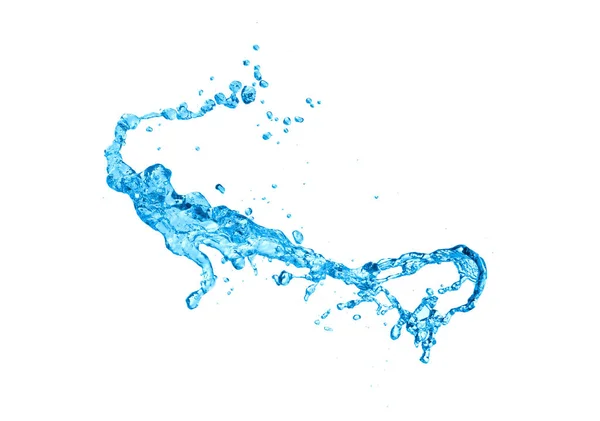 Wasserspritzer isoliert auf weißem Hintergrund — Stockfoto