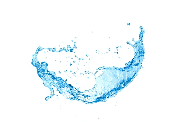 Wasserspritzer isoliert auf weißem Hintergrund — Stockfoto