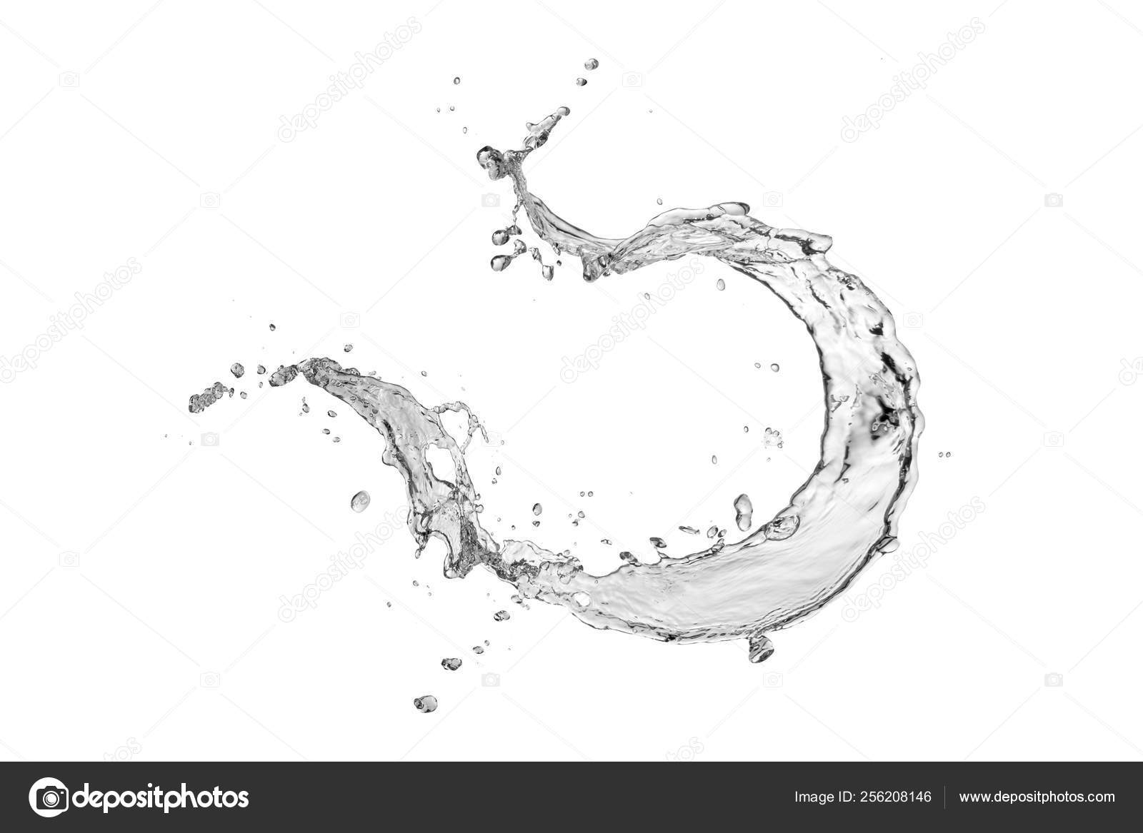 Wasserspritzer Isolieren Auf Weißem Hintergrund - Stockfotografie