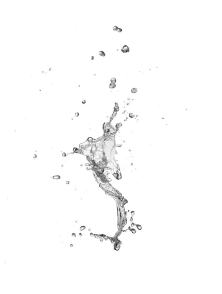 Woda Rozchlapać Wyizolować Białym Tle — Zdjęcie stockowe
