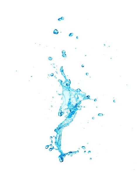 Agua Splash Aislar Sobre Fondo Blanco —  Fotos de Stock