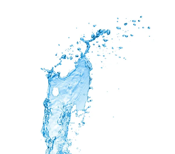 Wasserspritzer isoliert auf weißem Hintergrund — Stockfoto