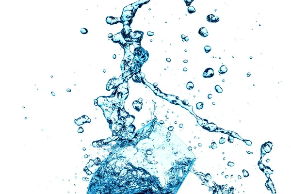 Wasserspritzer isolieren auf weißem Hintergrund — Stockfoto