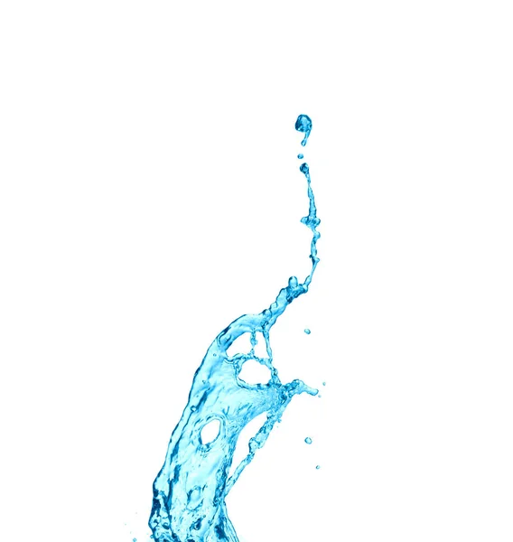 Сплеск води ізольовано на білому тлі — стокове фото