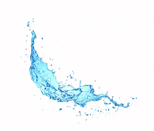 Wasserspritzer isoliert auf weißem Hintergrund — Stockfoto