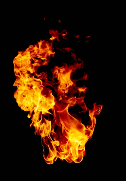 High resolution fire collection isolated on black background — Stock Photo, Image