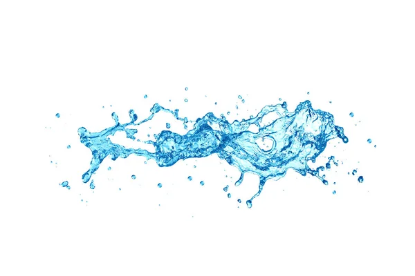 Plusk wody na białym tle — Zdjęcie stockowe