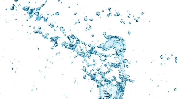 Wasserspritzer isolieren auf weißem Hintergrund — Stockfoto