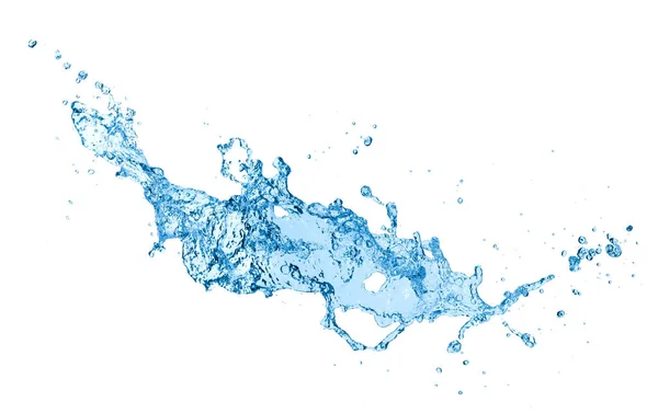 Salpicadura de agua sobre fondo blanco — Foto de Stock