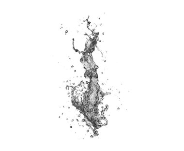 su Splash Beyaz On izole.