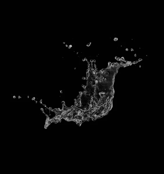 Water Splash Isoleren Witte Achtergrond — Stockfoto