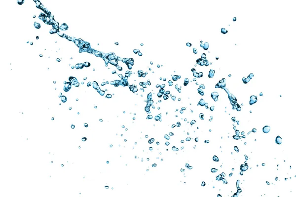 Água Splash Isolado Fundo Branco — Fotografia de Stock